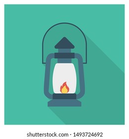 lamp for light flat icon