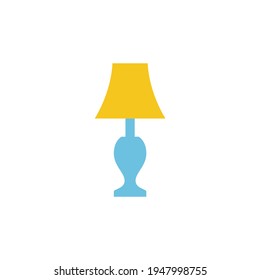 lamp light icon in color icon, isolated on white background 