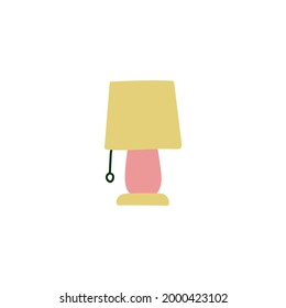 lamp light icon in color icon, isolated on white background 