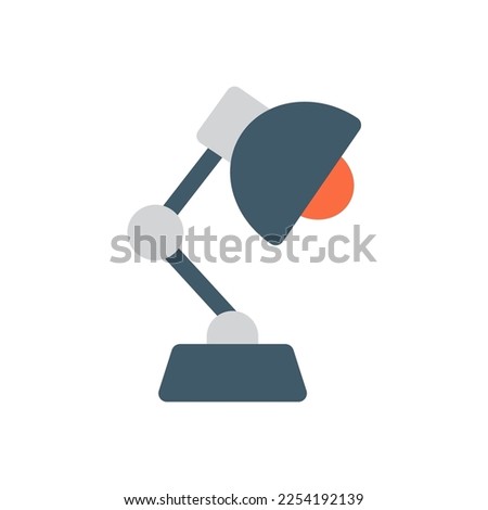 Lamp Light Icon Flat Style