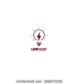 Lamp Light Icon Logo Design Concept