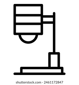 Lamp light icon outline vector. Table light. Stand lamp