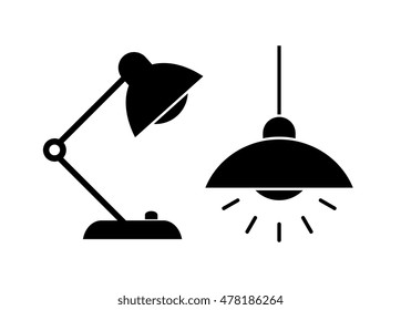 Lamp light icon vector illustration isolated on white background. Lamp icon eps. Lamp icon vector clip art.