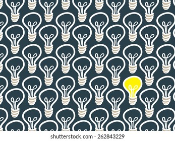lamp and light of idea concept, illustration vector