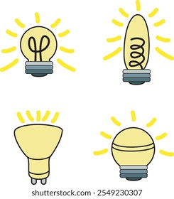 lámpara. luz. idea. luz amarilla. eléctrico.
