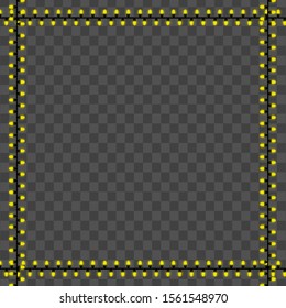 Lamp light. Isolated festive garland. Wire bulb vector.