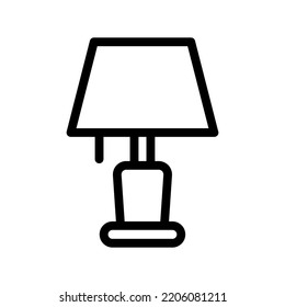 lamp light line icon illustration vector graphic