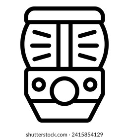 Lamp light portable icon outline vector. Use purifier. Home virus
