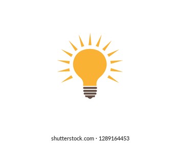 Lamp light shining Idea Logo