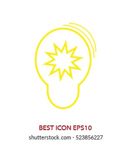 lamp, light, signal, vector icon, eps10