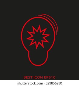 lamp, light, signal, vector icon, eps10