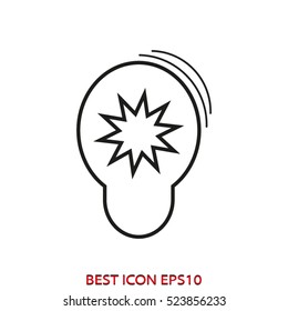 lamp, light, signal, vector icon, eps10