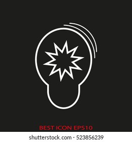 lamp, light, signal, vector icon, eps10