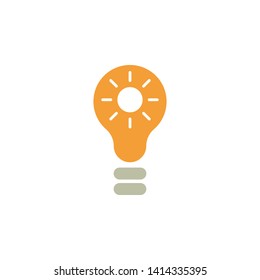 lamp light sun creative logo vector illustration design concept idea template