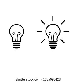 Lamp light vector icon illustration