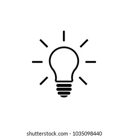 Lamp light vector icon illustration