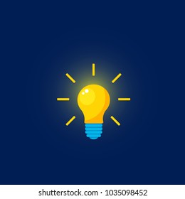 Lamp light vector icon illustration