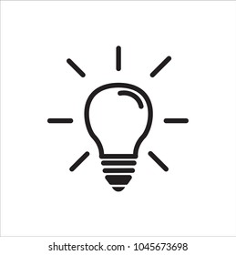 Lamp light vector icon illustration