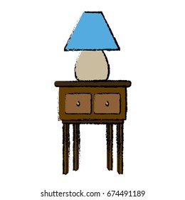 lamp light in wooden table wooden furniture