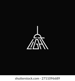 Lampe Licht Wortmarke Logo-Design.