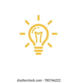 Lamp lightbulb icon, idea symbol