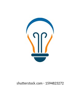 lamp lightbulb logo design inspiration vector icon template