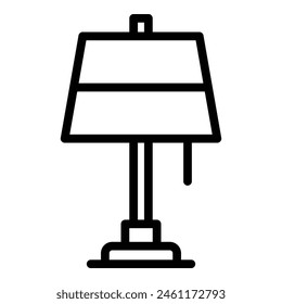 Lamp lighting icon outline vector. Floor light. Interior furniture
