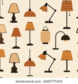 Lamp Lighting Print Design in Vector