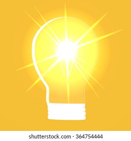 Lamp lighting yellow icon
