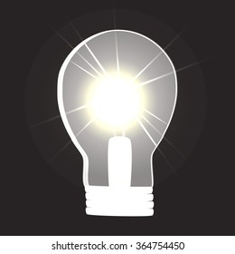 Lamp lighting yellow vector eps 10