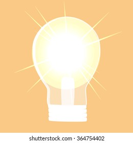 Lamp lighting yellow and white