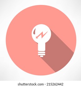 lamp with lightning icon