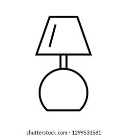 Lamp Line Black Icon
