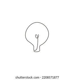 Lamp, line geometric symbol simple logo vector