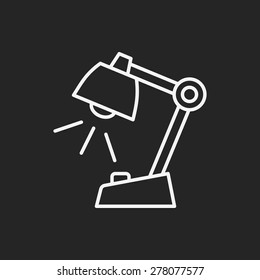 lamp line icon