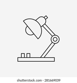 lamp line icon