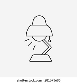 lamp line icon
