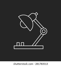 lamp line icon