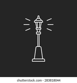 lamp line icon