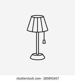 lamp line icon