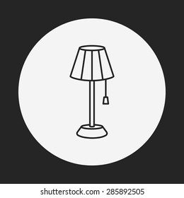 lamp line icon