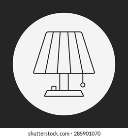 lamp line icon