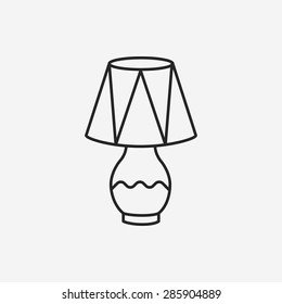 lamp line icon