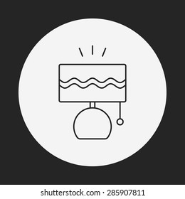lamp line icon