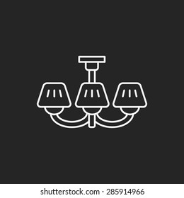 lamp line icon