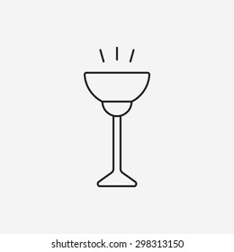 lamp line icon
