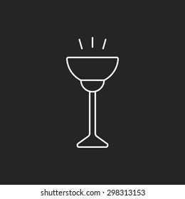 lamp line icon