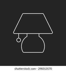lamp line icon