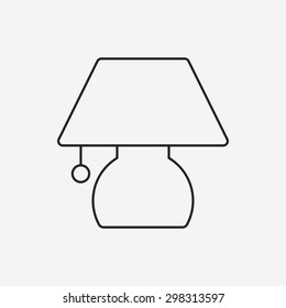 lamp line icon