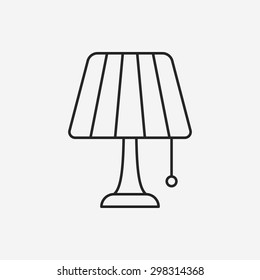 lamp line icon